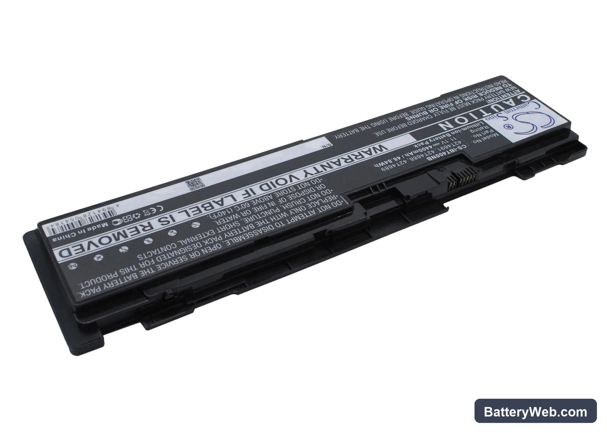 Lenovo ThinkPad T400s Replacement Battery, 11.1V, 4400mAh, Li-ion 3