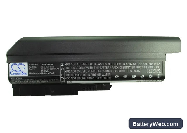 IBM ThinkPad R60 Replacement Battery, 10.8V, 8800mAh, Li-ion 1