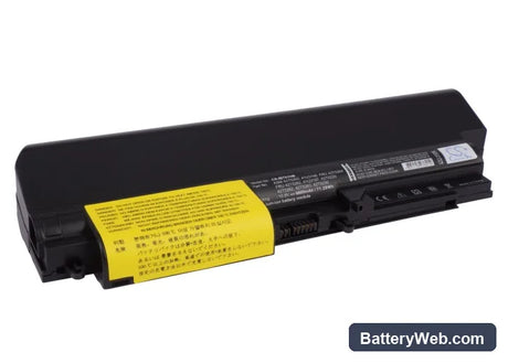 IBM ThinkPad T61 7659 Replacement Battery, 10.8V, 6600mAh, Li-ion 1