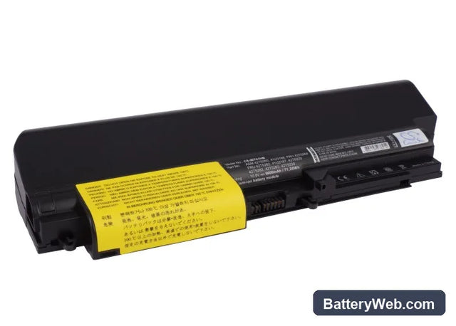 IBM ThinkPad T61 7659 Replacement Battery, 10.8V, 6600mAh, Li-ion 1