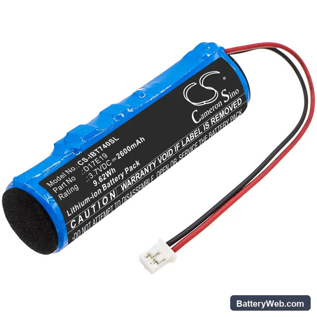 iHome iBT74 Replacement Battery, 3.7V, 2600mAh, Li-ion 1