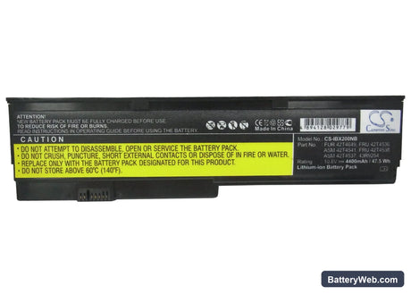 Lenovo ThinkPad X201S Replacement Battery, 10.8V, 4400mAh, Li-ion 5