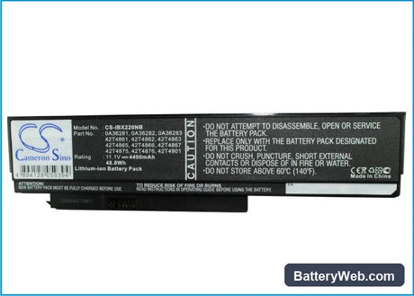 Lenovo ThinkPad X220 Replacement Battery, 11.1V, 4400mAh, Li-ion 4