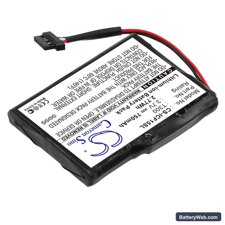 Navman F15 Replacement Battery, 3.7V, 750mAh, Li-ion 2