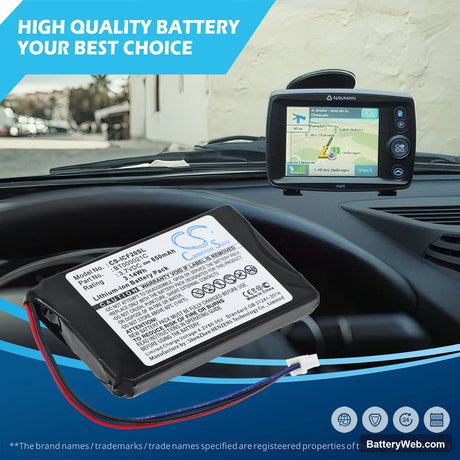 Navman F20 Replacement Battery, 3.7V, 850mAh, Li-ion 6