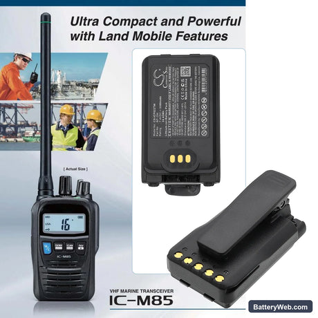 Icom IC-F52D Replacement Battery, 7.4V, 3300mAh, Li-ion 6