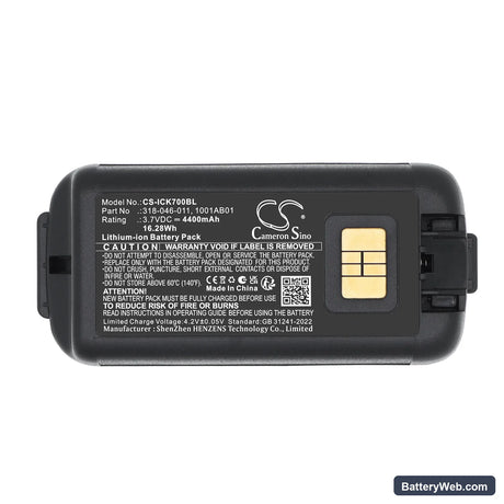 Intermec CK70 Replacement Battery, 3.7V, 4400mAh, Li-ion 5