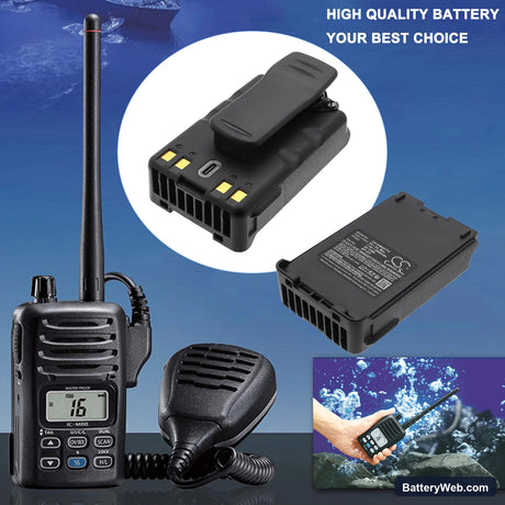 Icom IC-E85 Replacement Battery, 7.4V, 2800mAh, Li-ion 7