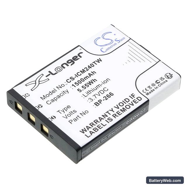Icom IC-M24 Replacement Battery, 3.7V, 1500mAh, Li-ion 1