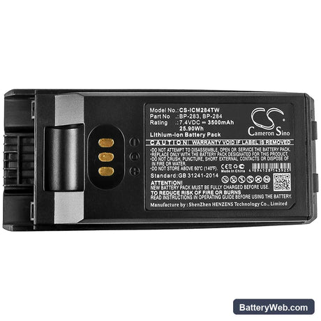 Icom IC-F3400 Replacement Battery, 7.4V, 3500mAh, Li-ion 5