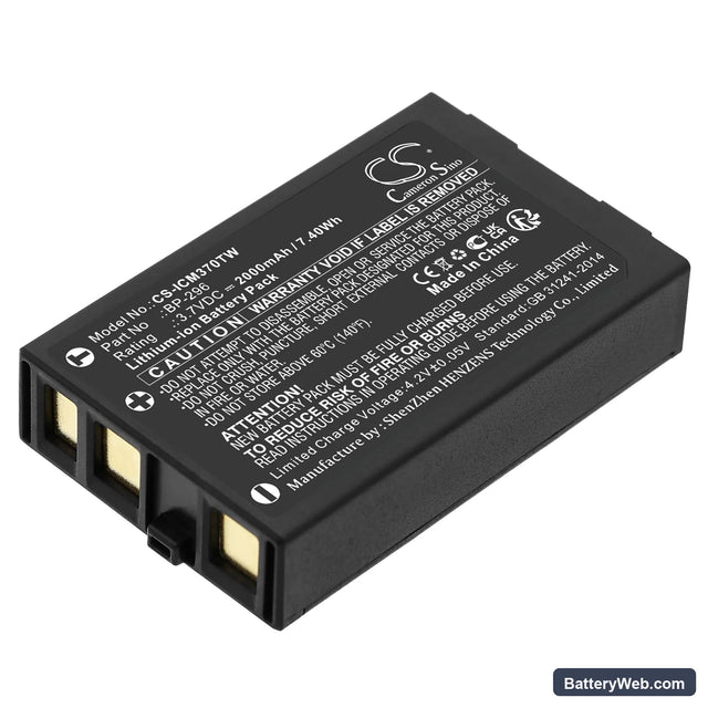 Icom IC-M37 Replacement Battery, 3.7V, 2000mAh, Li-ion 1