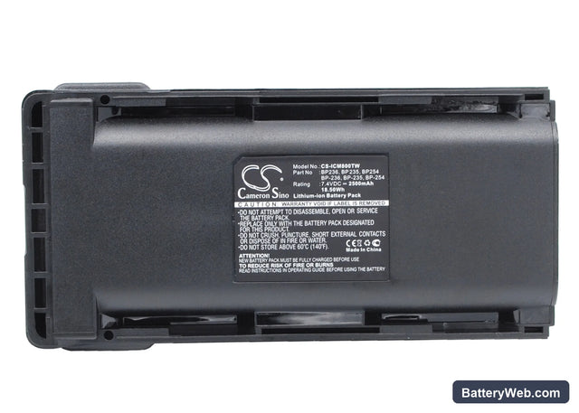 Icom IC-F70 Replacement Battery, 7.4V, 2500mAh, Li-ion 1
