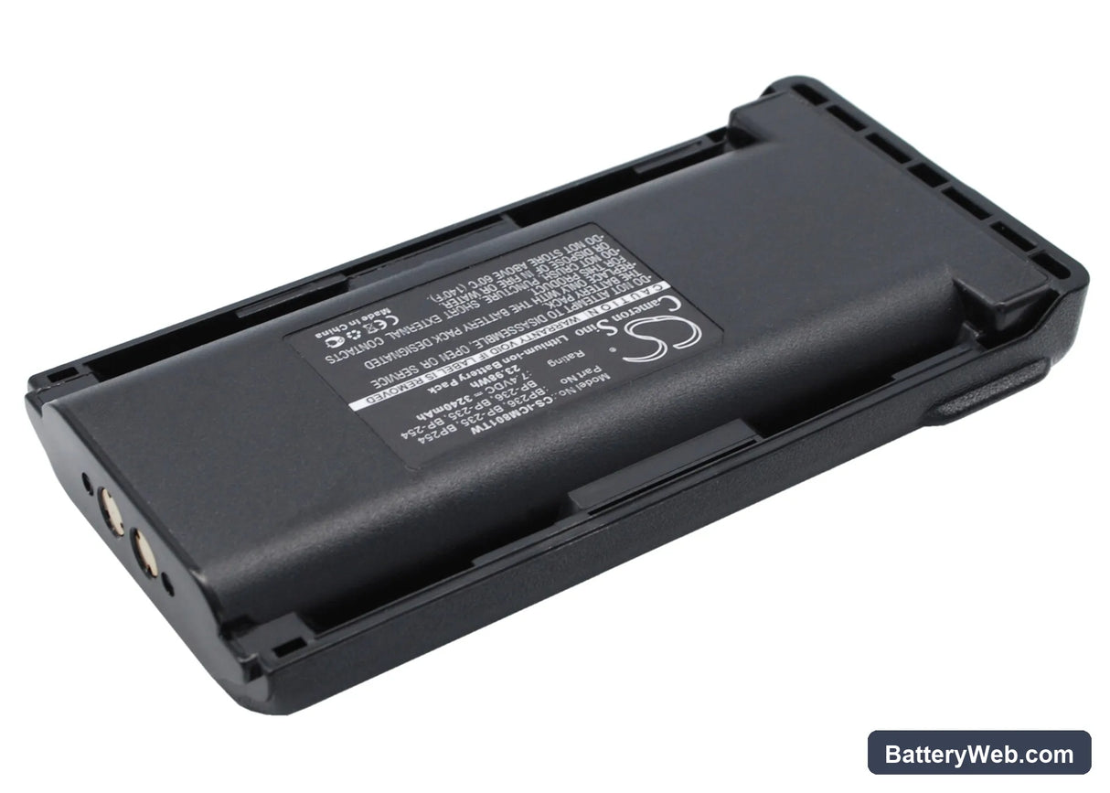 Icom IC-F70 Replacement Battery, 7.4V, 3240mAh, Li-ion 2