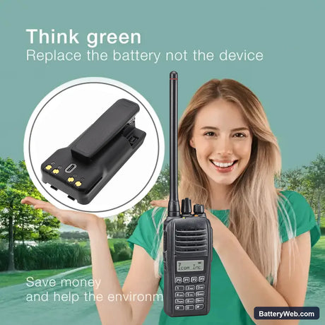 Icom F1000 Replacement Battery, 7.4V, 2800mAh, Li-ion 7