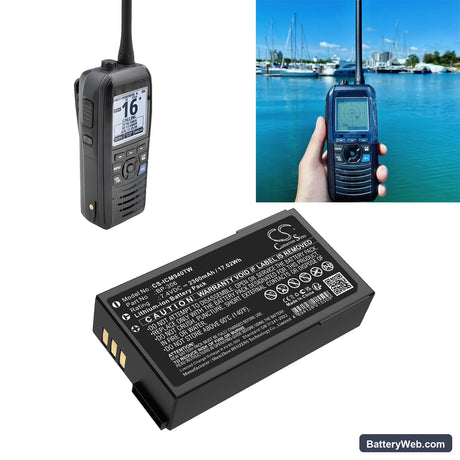 Icom IC-M94D Replacement Battery, 7.4V, 2300mAh, Li-ion 6