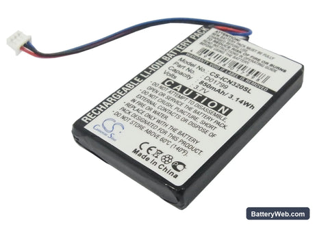 Navman iCN320 Replacement Battery, 3.7V, 850mAh, Li-ion 1
