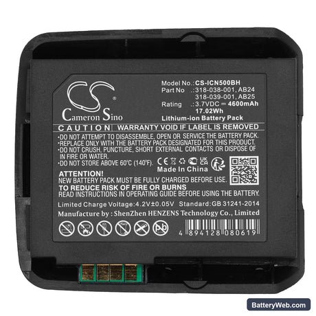 Intermec CN50 Replacement Battery, 3.7V, 4600mAh, Li-ion 5
