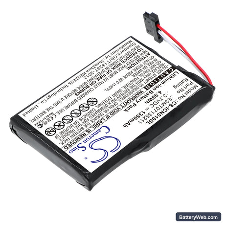 Navman iCN 510 Replacement Battery, 3.7V, 1350mAh, Li-ion 2