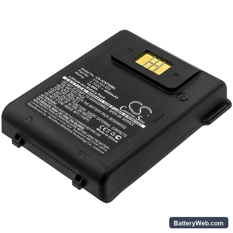 Intermec CN70 Replacement Battery, 3.7V, 4000mAh, Li-ion 1