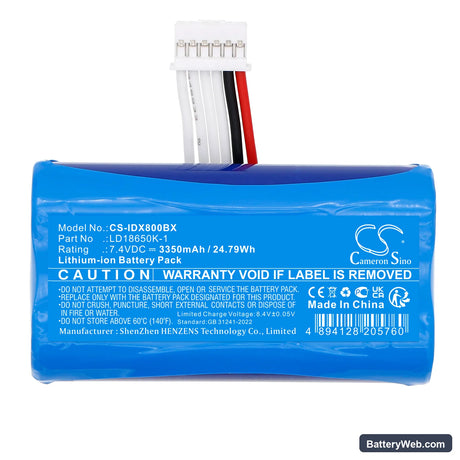 Ingenico AXIUM DX4000 Replacement Battery, 7.4V, 3350mAh, Li-ion 3