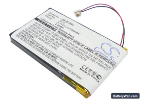 iRiver E10 Replacement Battery, 3.7V, 720mAh, Li-Polymer 1