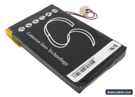 iRiver E10 Replacement Battery, 3.7V, 720mAh, Li-Polymer 3