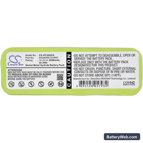 Proscenic Pro806 Replacement Battery, 14.4V, 2800mAh, Ni-MH 5