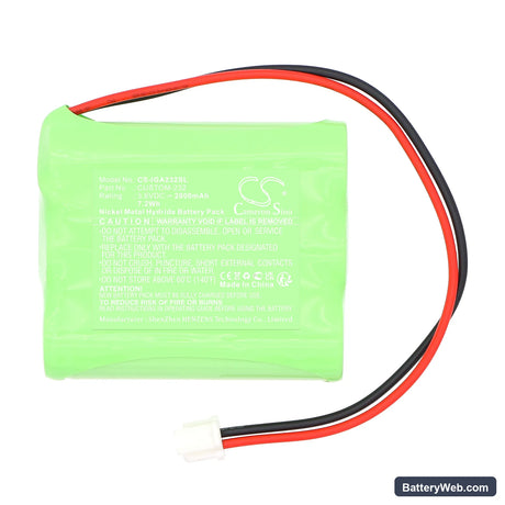 IGT AVP Replacement Battery, 3.6V, 2000mAh, Ni-MH 3