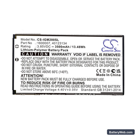 Inseego M2000 Replacement Battery, 3.85V, 3500mAh, Li-Polymer 3
