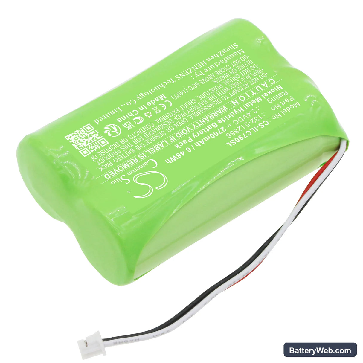 Dorma Kaba 79 Locks Replacement Battery, 2.4V, 2700mAh, Ni-MH 2