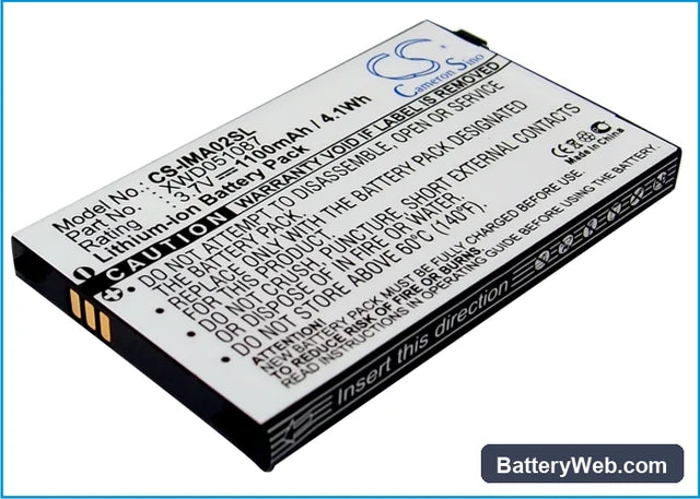 I-Mate PDA-L Replacement Battery, 3.7V, 1100mAh, Li-ion 1