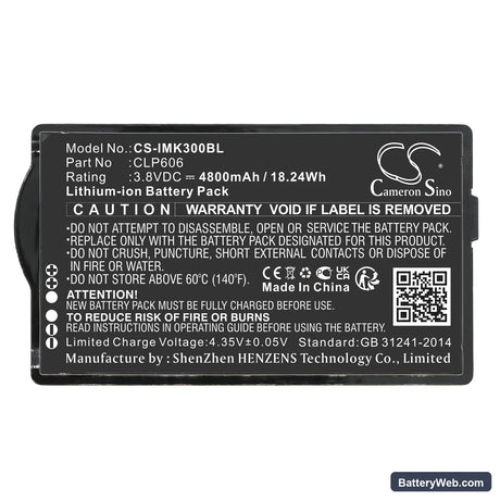IDATA K3 Replacement Battery, 3.8V, 4800mAh, Li-ion 5