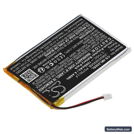 Ingenico Link 2500 Replacement Battery, 3.7V, 1200mAh, Li-Polymer 2