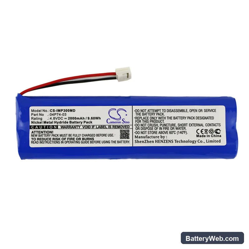 I-Stat Printer PR-300 Replacement Battery, 4.8V, 2000mAh, Ni-MH 3