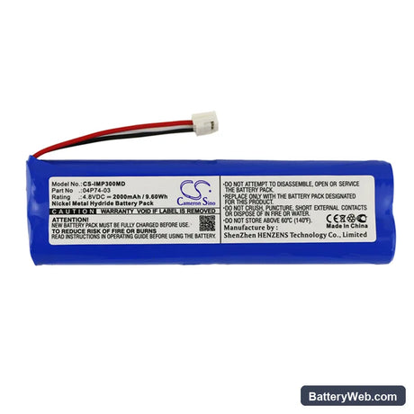 I-Stat Printer PR-300 Replacement Battery, 4.8V, 2000mAh, Ni-MH 3