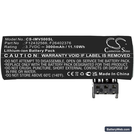 Ingenico Move 5000 Replacement Battery, 3.7V, 3000mAh, Li-ion 3