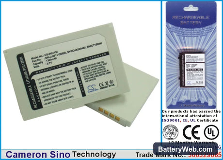 Palmax Pocket PC Z720 Replacement Battery, 3.7V, 1300mAh, Li-Polymer 1