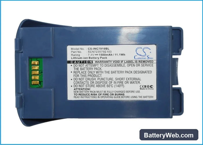 Ingenico I7810 Replacement Battery, 7.4V, 1500mAh, Li-ion 5