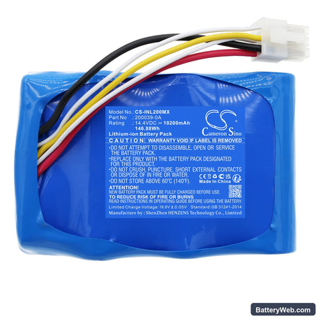 INOVA Labs Oxygen Machine Replacement Battery, 14.4V, 10200mAh, Li-ion 3
