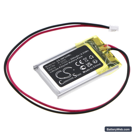 INT RASTER Memory Backup Replacement Battery, 3.7V, 250mAh, Li-Polymer 1