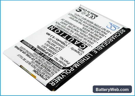 HP iPAQ H3800 Replacement Battery, 3.7V, 1700mAh, Li-Polymer 2