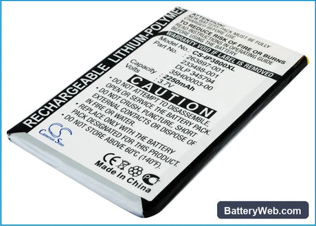 Ecom 39a-Ex Replacement Battery, 3.7V, 2250mAh, Li-Polymer 1