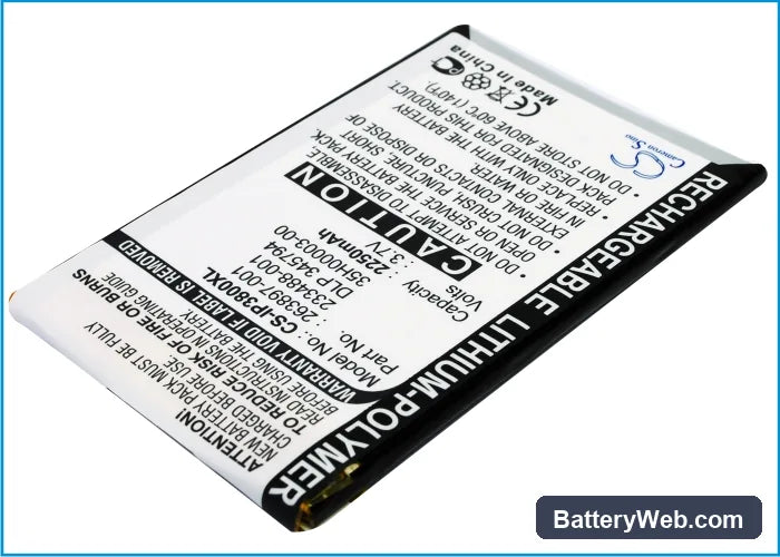 Ecom 39a-Ex Replacement Battery, 3.7V, 2250mAh, Li-Polymer 2