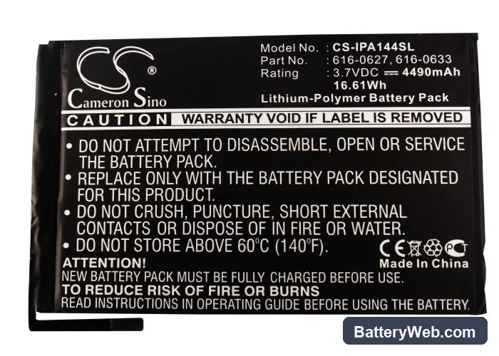 Apple iPad Mini Replacement Battery, 3.7V, 4490mAh, Li-Polymer 5
