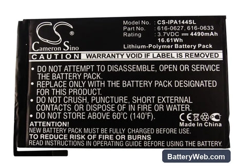 Apple iPad Mini Replacement Battery, 3.7V, 4490mAh, Li-Polymer 5