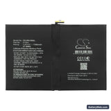 Apple iPad Pro 9.7 Replacement Battery, 3.82V, 7300mAh, Li-Polymer 3