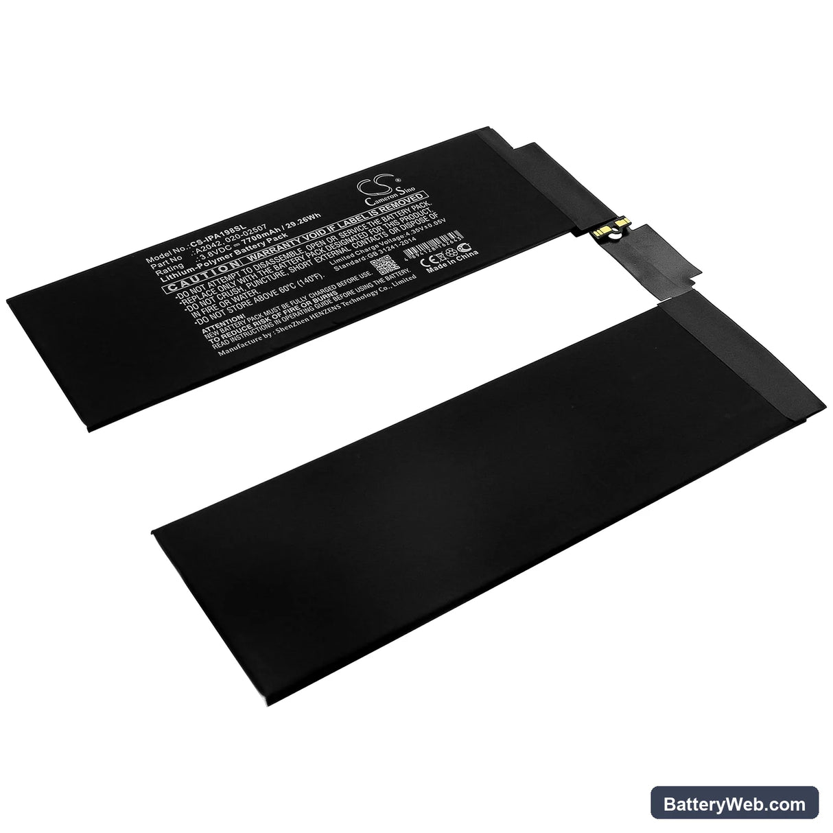 Apple iPad Pro 11 Replacement Battery, 3.8V, 7700mAh, Li-Polymer 1