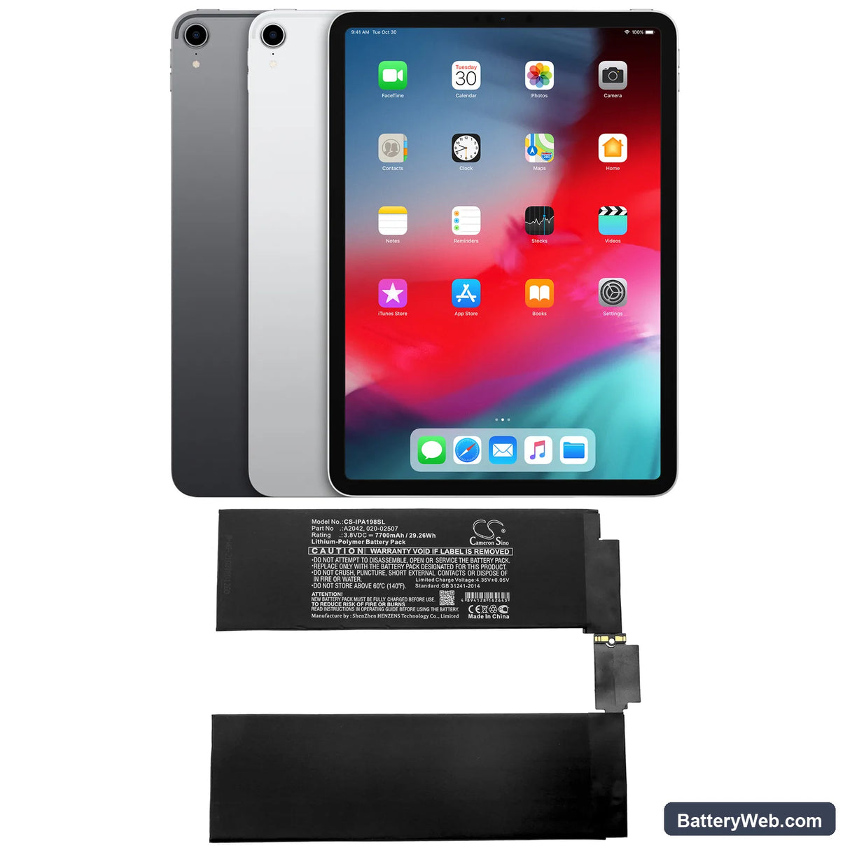Apple iPad Pro 11 Replacement Battery, 3.8V, 7700mAh, Li-Polymer 5