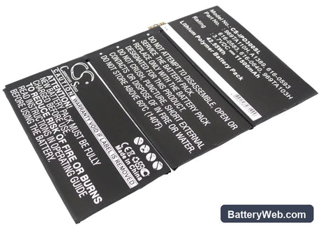 Apple iPad 3 Replacement Battery, 3.7V, 11500mAh, Li-Polymer 2