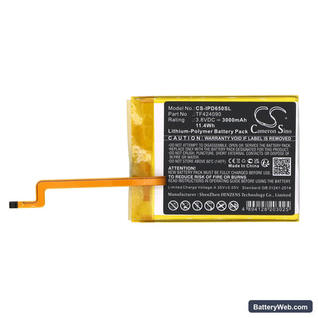 Apple iPod Video 5th 5.5 Gen 60GB Replacement Battery, 3.8V, 3000mAh, Li-Polymer 3